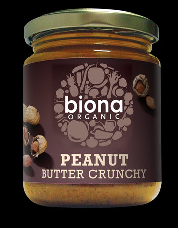 Biona Organic Peanut Butter Crunchy With Salt 250g - 2 Pack