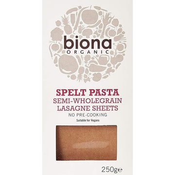 Biona Spelt Lasagne Organic 250g - 2 Pack