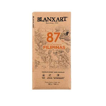 Blanxart Premium Organic and Vegan 87% Filipinas 80g  - 3 Pack