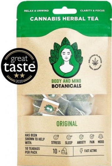 Body and Mind Organic Hemp Tea Original Vegan 10 Hemp Teabags