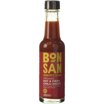 Bonsan Organic Vegan Hot & Fiery Chilli Sauce 140ml