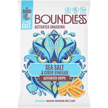 Boundless Sea Salt & Cider Vinegar Chips Sharing Bag 80g - 10 Pack
