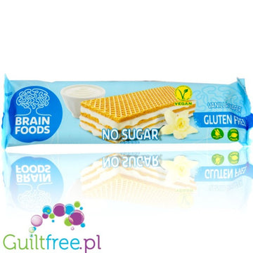 Brain Foods No Sugar Gluten Free Vanilla Wafer 30g  - 12 Pack