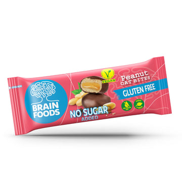 Brain Foods Peanut Oat Bites 44g  - 12 Pack
