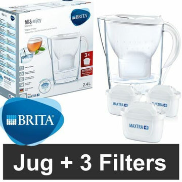 Brita Marella Cool White Starter Pk Includes 3 Cartridges 2400ml - 2 Pack