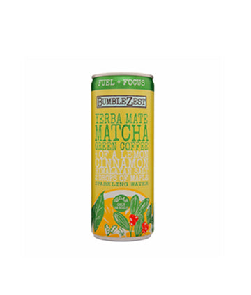 BUMBLEZEST Sparkling Yerba Mate Matcha Green Coffee 250ml - 6 Pack