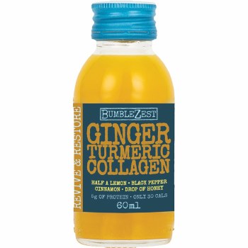 BUMBLEZEST Ginger Turmeric & Collagen 60ml health shot 60ml - 5 Pack