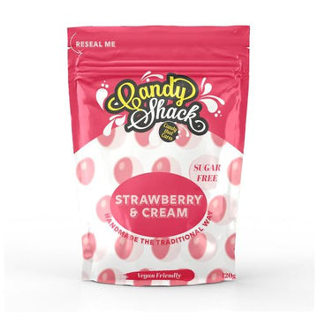 Candy Shack Sugar Free Strawberries & Cream Sweets 120g - 2 Pack