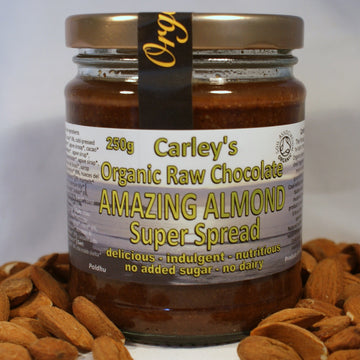 Carley's Org Raw Chocolate Amazing Almond Super Spread 250g