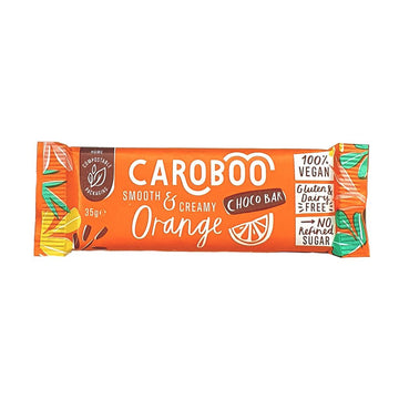 Caroboo Smooth & Creamy Orange Carob Bar 35g - 20 Pack