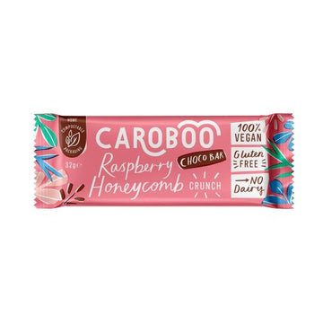 Caroboo Vegan Raspberry & Honeycomb Crunch Bars 32g - 20 Pack