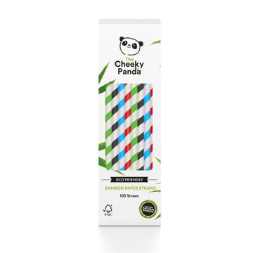 Cheeky Panda 100% Biodegradable Bamboo Paper Straws 100 multicoloured