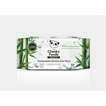Cheeky Panda Biodegradable Bamboo Baby Wipes with 99% Purified Water
