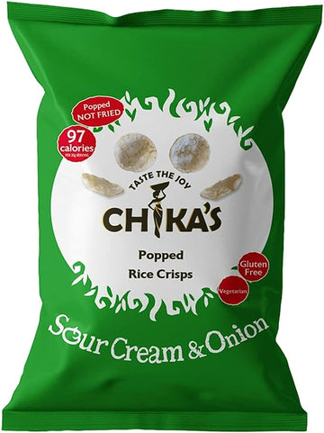 Chika's Gluten Free Sour Cream and Onion Rice Crisps 22g 1 - 21 Pack