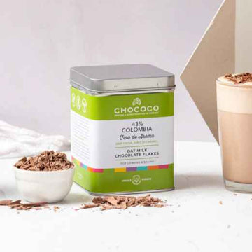 Chococo 43% Colombia Oatm!lk Hot Chocolate Flakes Tin 200g