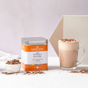 Chococo 47% Colombia Milk Hot Chocolate Flakes Tin 200g