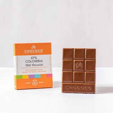 Chococo 47% Single Origin Colombian Milk Chocolate Bar 75g - 2 Pack