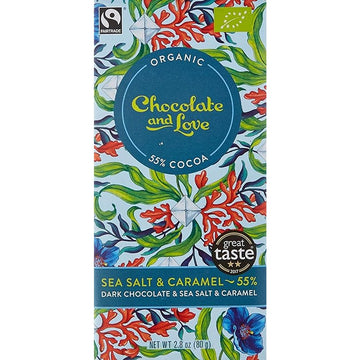 Chocolate and Love dark chocolate with caramel and sea salt 55% - 14 Pack