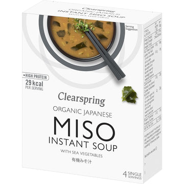 Clearspring Instant Miso Soup with Sea Vegetable 4 x 10g