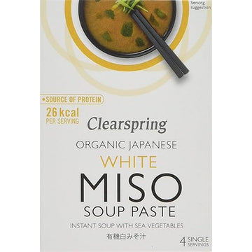 Clearspring Organic Japanese Instant White Miso Soup Paste 4x15g