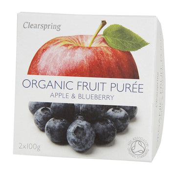 Clearspring Organic Fruit Puree Apple/Blueberry (2x100g)