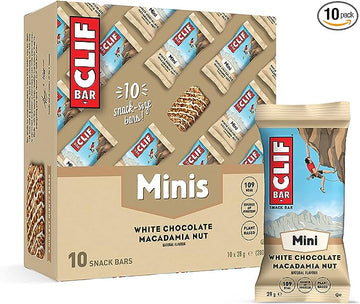 Clif Bar The Ultimate Snack Bar Mini White Choc Macademia Nut Bar 28g  - 10 Pack