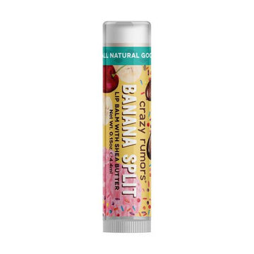 Crazy Rumors Banana Split flavoured 100% natural vegan lip balm 4ml - 12 Pack