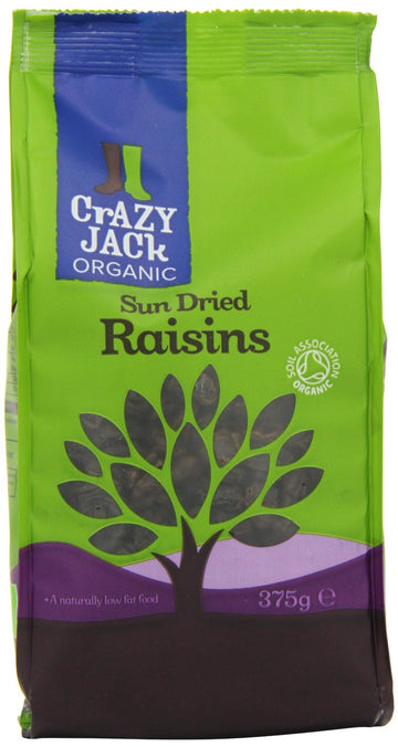 Crazy Jack Org Raisins 375g