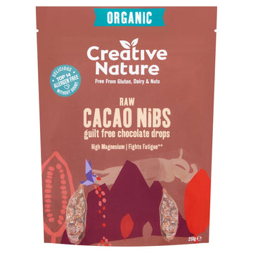 Creative Nature Organic Peruvian Fairtrade Raw Cacao Nibs 250g
