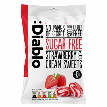 Diablo Sugar Free Strawberry & Cream Sweets Bag 75g