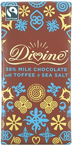 Divine Chocolate Milk Chocolate with Toffee & Sea Salt 90g - 15 Pack