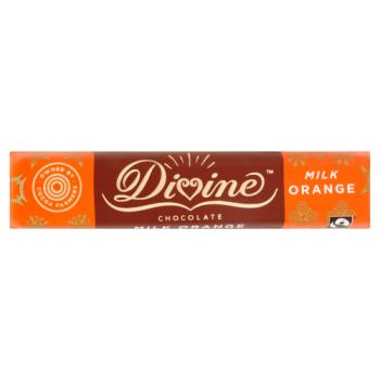 Divine Chocolate Orange Milk Chocolate 35g - 30 Pack