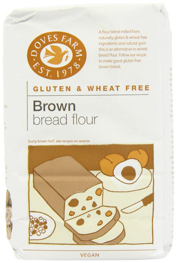 Doves Farm Gluten Free Brown Bread Flour 1kg - 5 Pack