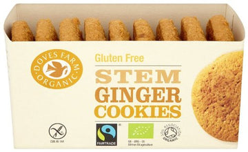 Doves Farm Organic & Gluten Free Stem Ginger Cookies - 12 Pack