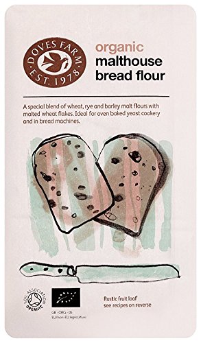 Doves Farm Organic Bread Malthouse Flour 1kg - 5 Pack
