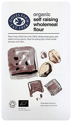 Doves Farm Organic Self Raising Wholemeal Flour 1kg - 5 Pack