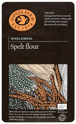Doves Farm Organic Spelt Wholemeal Flour 1kg - 5 Pack