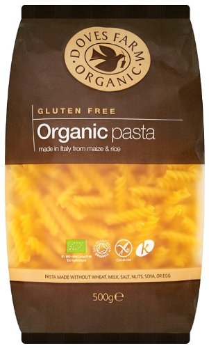 Doves Farm Gluten Free Organic Maize & Rice Fusilli 500g - 4 Pack