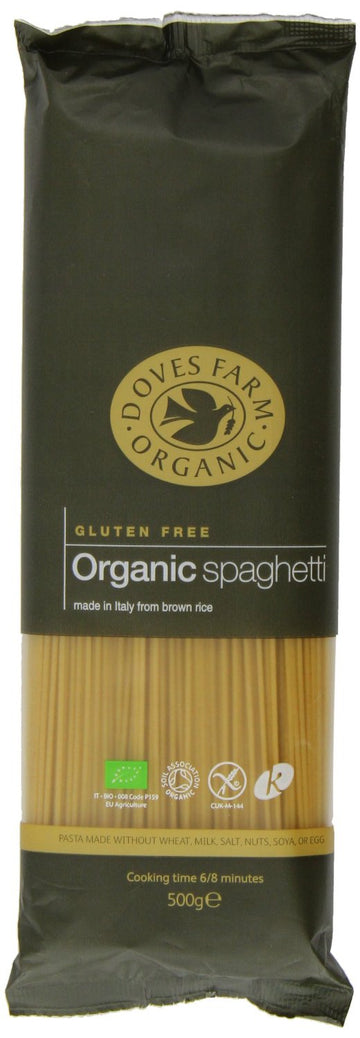Doves Farm Gluten Free Organic Brown Rice Spaghetti 500g - 4 Pack