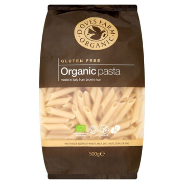 Doves Farm Gluten Free Organic Brown Rice Penne 500g - 4 Pack
