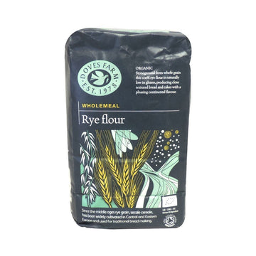 Doves Farm Organic Wholemeal Rye Flour 1kg - 5 Pack
