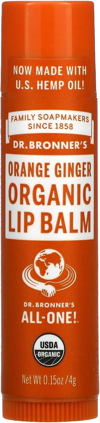 Dr Bronner Lip Balm Orange Ginger 4g  - 12 Pack