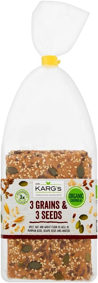 Dr Karg Organic Wholegrain 3 + 3 Crispbread 200g  - 8 Pack