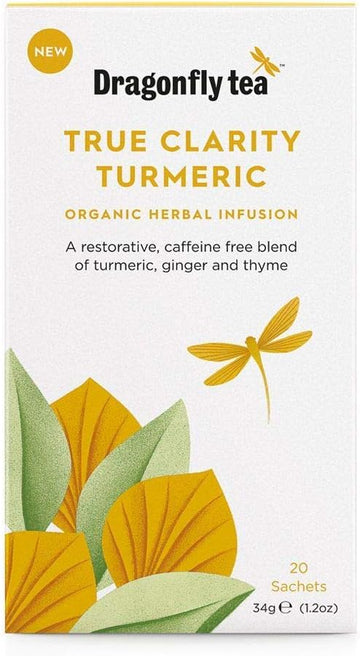 Dragonfly Organic True Clarity Ginger Herbal Infusion Tea 20's - 4 Pack