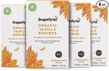 Dragonfly Tea Rooibos Vanilla 40 tea bags  - 4 Pack