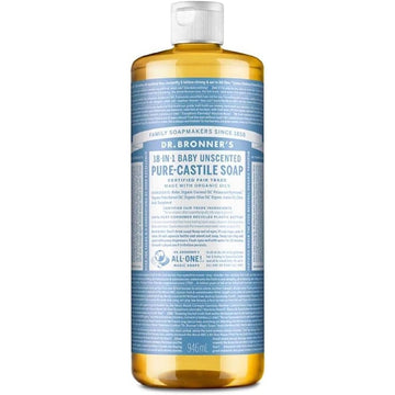 Dr Bronner Org Baby-Mild Castile Liquid Soap 946ml