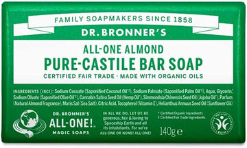 DR BRONNERS Dr Bronners Almond Bar Soap 140g