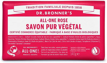DR BRONNERS Dr Bronners Rose Bar Soap 140g
