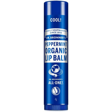 Dr Bronners Organic Lip Balm Peppermint 4g - 12 Pack