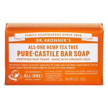 Dr Bronner Organic Tea Tree Soap Bar 140g.